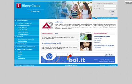 Sito Giovani di Bipop Carire