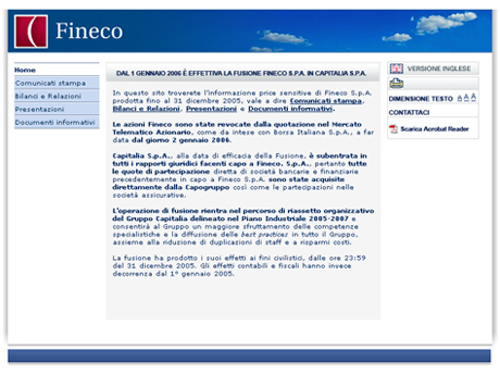 Fineco S.p.A - Archivio